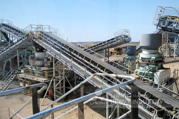 Multiple stages of crushing production line