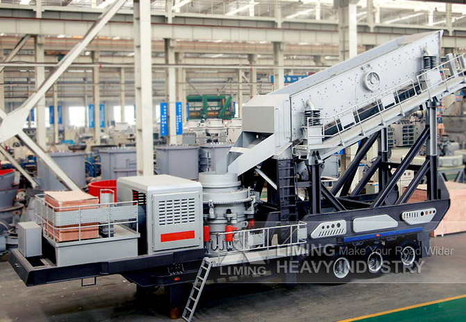 Mobile cone crusher for ore mining